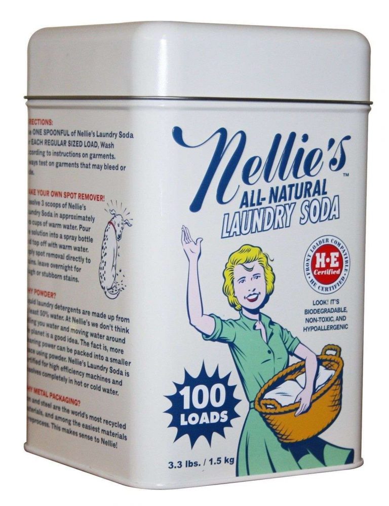 Nellie's Nls-100T All Natural Laundry Soda 100 Load Tin Nls-100T 3.3 Pound