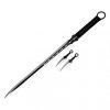 Rogue River Tactical Three Piece Black Ninja Machete Sword With 2 Throwing Kn..