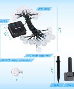 Solar String Lights Diateklity 19.7Ft 30 Led Waterproof Outdoor String Lights.. 11 57 3d14bb82 bf90 4852 b749 2af6cb673ddc