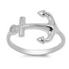 Ve-01005 Sterling Silver Anchor Band Ring 4 13 57 3d85a339 dfdc 4169 8c58 a599bf33f1df