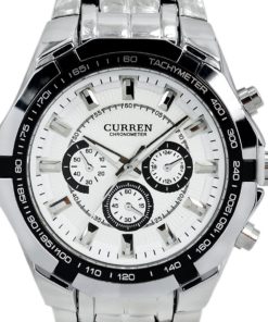 Alternative view of Curren White Case Stainless Steel Band Men Analog Wrist Watch
