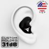 Decibullz Custom Molded Earplugs 31Db Highest Nrr. Comfortable Hearing Protec..