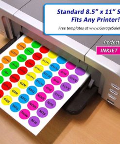 Alternative view of Pack Of 1008 1-Inch Diameter Round Color Coding Dot Labels 7 Bright Neon Colo..