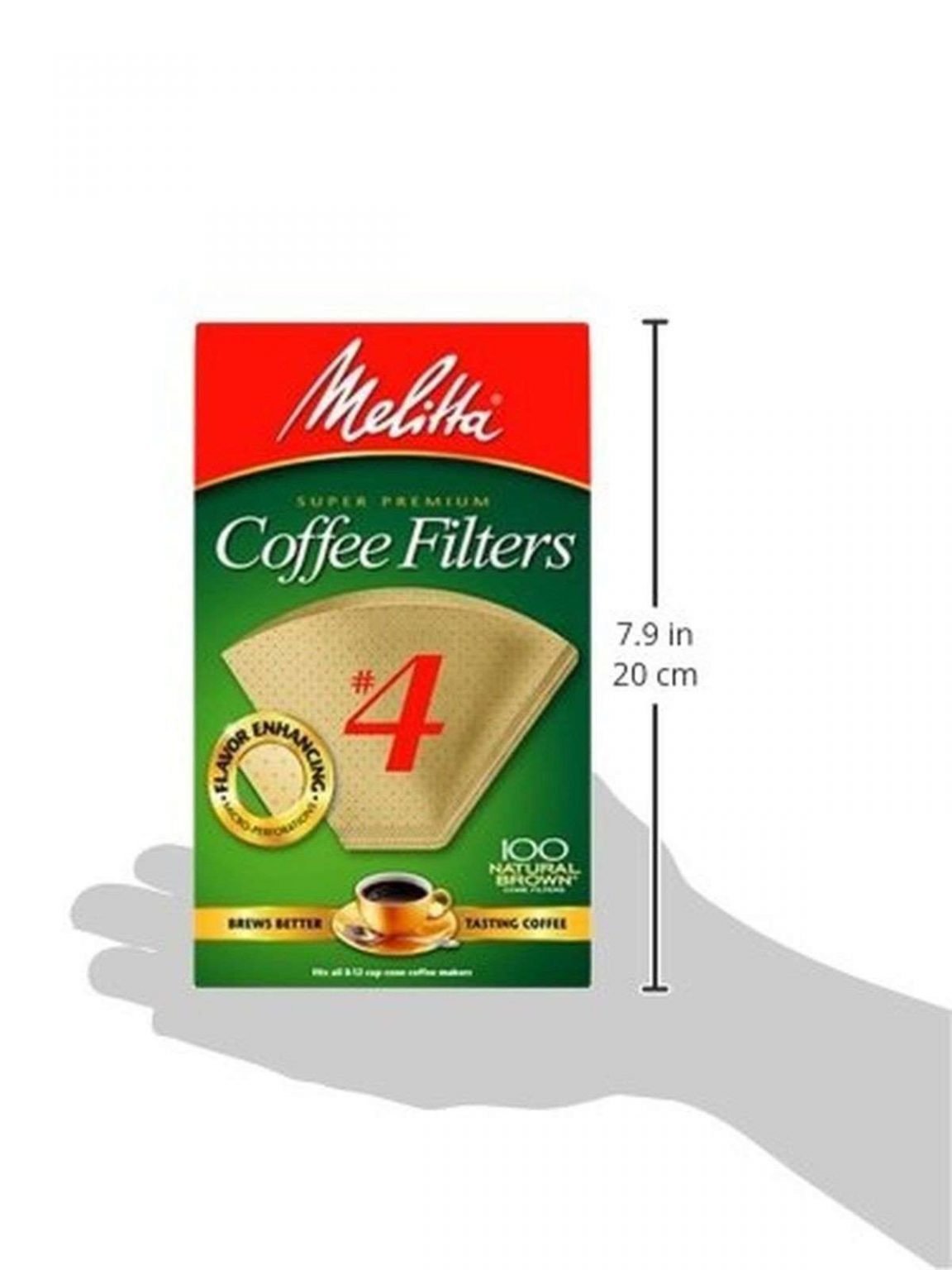 Melitta Cone Coffee Filters Natural Brown 4 100 Count Natural Brown No