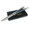 New Style Blue Hole Knife Handle Practice Knife Trainer Silver(No Offensive B..