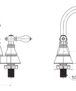 Alternative view of Derengge F-4501-Nb Two Handle Oil Rubbed Bronze Bathroom Sink Faucet With Pop..