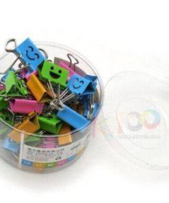 Deli Smiling Binder Clips 19Mm Assorted Colors 40 Clips Per Tub (8487) 40Pc 5 57 47dd323a c92a 4c5d 90aa 1e699fb2e790