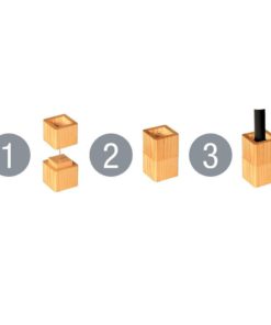 Richards Homewares Wood Bed Lifters Set Of 4 (Honey Oak) Honey 1-Pack Of 4 6 57 47f9c1b0 18ec 438b b677 36def293d00c