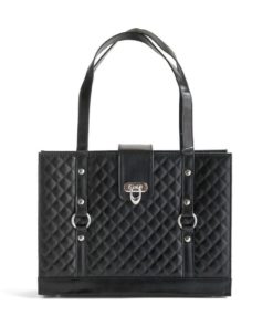 Fashion File Organizer Tote With Classy Black Faux Leather - $39.95