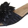 Sheridan Mia Women's Swish Flower Leather Sandal Black 42 Eu 8 57 48df7af4 6626 455c a364 84e7e33bb291