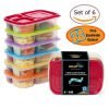 3-Compartment Multicolored Bento Lunch Box Containers For Adults & Kids (6 Pa.. 13 57 4b0ef370 6def 4c60 ab46 23725220c552
