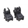 Tactical Folding Front & Rear Set Flip Up Backup Sights Buis Black