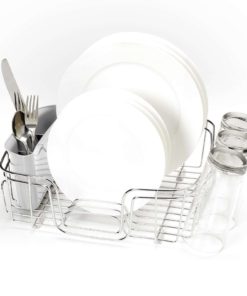 Alternative view of Reo Versa Compact Dish Rack Gray/White