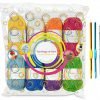 Premium Yarn Pack - 8 Acrylic Rainbow Color Yarn Skeins - Excellent For Small.. 3 57 4fdda769 d279 4716 8e2c a559ca764e7e