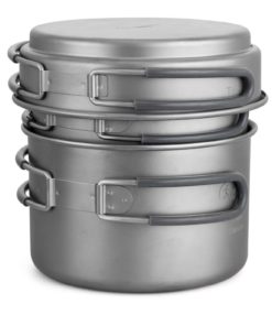 Healthpro Titanium Lightweight 3-Piece Pot And Pan Camping Hiking Cookware Set 13 57 5202ef7b 0d46 4408 9761 18608f0d20fe