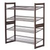 Langria 4-Tier Metal Mesh Utility Shoe Rack 28.9 12 32.3 Bronze 3 57 53a76b9e 184d 4cda bfdc b2545deecfa9