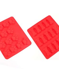 Bekith Puppy Paws & Bones Silicone Cake Panbaking Moldsice Trays Set Of 2