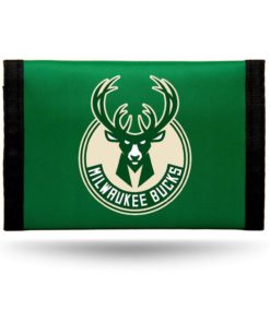 Nba Nylon Trifold Wallet Milwaukee Bucks