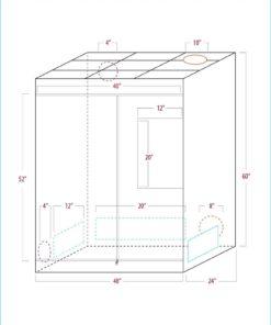 Alternative view of Milliard 48" X 24" X 60" 100% Reflective Hydroponic Mylar Grow Tent With Wind..