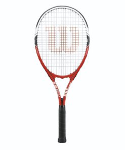 Wilson Federer Adult Strung Tennis Racket Red/White/Black 4 1/4-Inch Grip