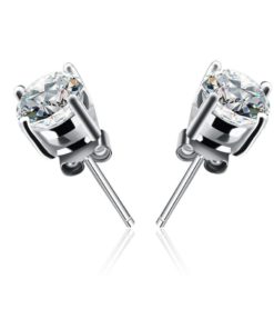 J.Rose Fine Sterling Silver Cubic Zirconia Round Cut Studs Earrings For Mens .. 15 57 599db9de e020 45dc a7d0 32f439804a72