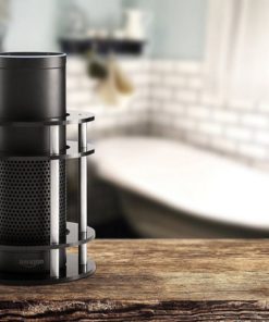 Alternative view of #1 Acrylic Amazon Alexa Echo Speaker Stand (Black) Enhanced Strength And Sta..