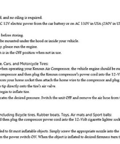 Kensun Ys-205 (Home 110V)/ Dc (12V Car) Portable Air Compressor Tire Inflator 6 57 5bc7d4b1 c010 4566 adf2 fdc6abda37bb