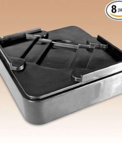 Black Bed Risers - Set Of 8 (Black) (1" H X 4" W X 4" D) Black 6 57 5bf69d97 ab31 4ab0 9f78 c5294d8023d2