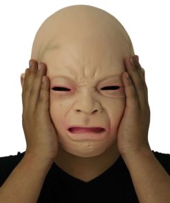 Alternative view of Novelty Latex Rubber Creepy Cry Baby Face Head Mask Halloween Party Costume D..