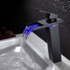 Wovier Led Water Flow Oil Rubbed Bronze Waterfall Bathroom Sink Faucetcolor C.. 2 57 5cb13726 8966 4cb8 a8ba f45c1c194cff