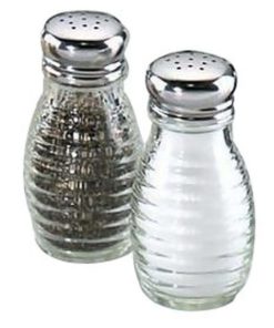 Alternative view of Beehive Glass Salt And Pepper Shakers With Stainless Steel Tops (Set Of 2)
