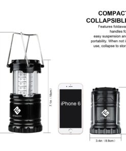Alternative view of Etekcity 3 Pack Portable Outdoor Led Camping Lantern With 9 Aa Batteries (Bla..