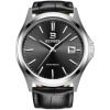 Binger Men's Date Waterproof Watch Black Dial With Black Calfskin Leather Band 19 57 5ecef7a1 54c0 4b8c 8b3b 377641a693e6