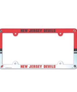Nhl License Plate With Full Color Frame New Jersey Devils