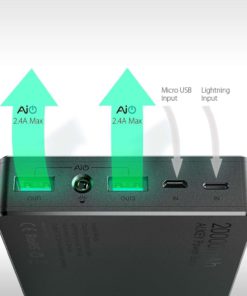 Aukey 20000Mah Portable Charger With Lightning Input And 4.8A Dual Usb Output.. 9 57 62543346 9943 4d82 bb3f d55cb96429d6