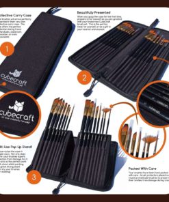 Craftamo Art Paint Brush Set For Watercolor Acrylics Oil & Face Painting - 15.. 11 57 62f6d0be 0f06 4cf5 97f4 1cbc64e7a002