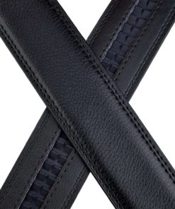 Vbiger Men's Leather Belt Sliding Buckle 35Mm Ratchet Belt Black Black 21 11 57 64147d2e d48c 43d8 bde5 b9e577964a8d