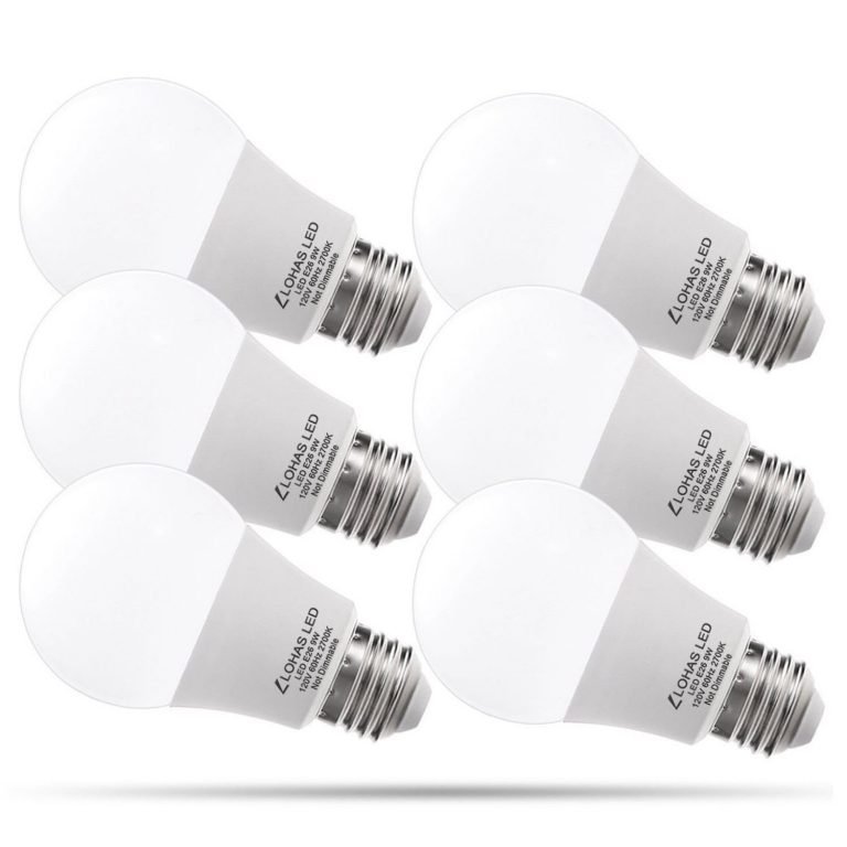 Lohas Led A19 Light Bulbs 9W(60 Watt Equivalent) Light Bulbs 2700K Warm White..