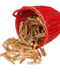 Alternative view of Greenco Laundry Clips - Wooden Clips - Wood Clothespins With Spring - 100 Pack