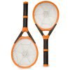 Two-Pack Rechargeable Mosquito Wasp Bug Fly Zapper Electric Swatter With Deta..