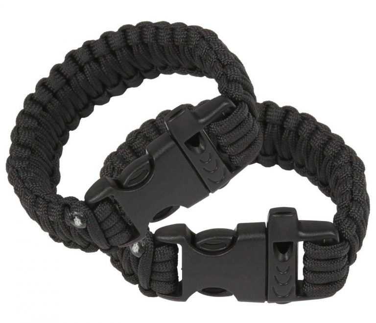 Attmu 2 Pack Outdoor Survival Paracord Bracelet With Fire Starter Scraper Whi..