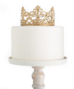 Alternative view of Gold Crown Cake Topper Vintage Crown Small Gold Wedding Cake Top Princess Cak..