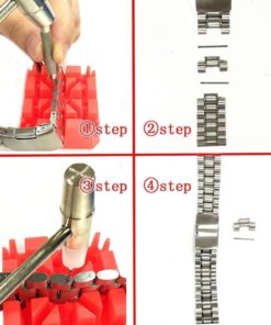 Luxury Black 22Mm Stainless Steel Watch Band Strap Solid Links +Tool+Spring B.. 13 57 68f0db20 5097 44d6 ba81 848c1b9b3a3d