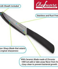 Alternative view of Top Classic Chefs Ceramic Knife Set By Chefware For Cutting Fruits Vegetables..