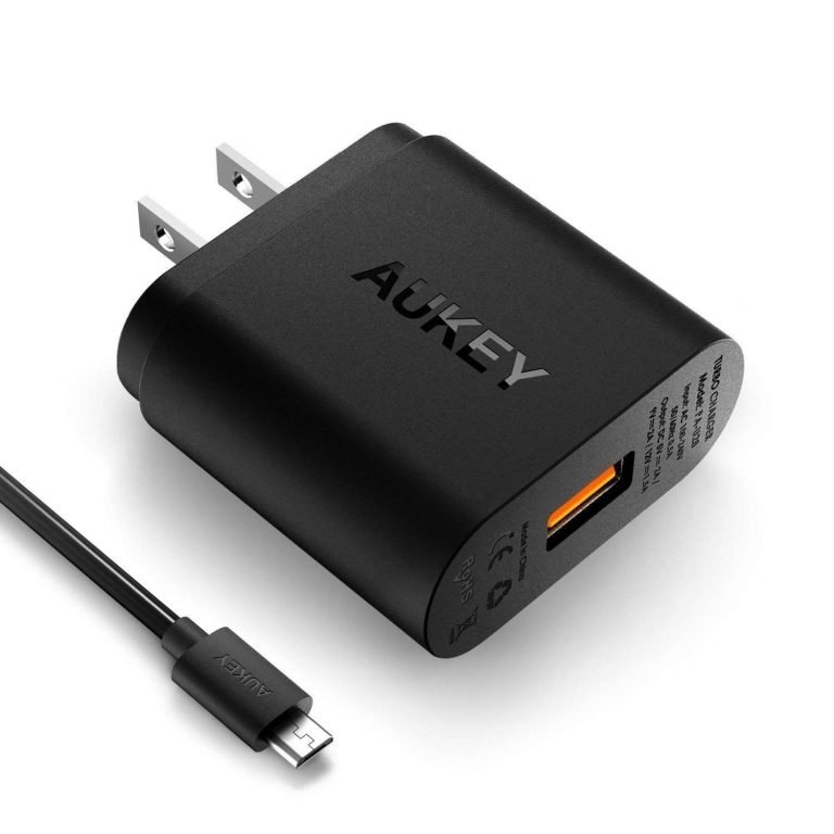 Quick Charge 2.0 Aukey Wall Charger With Micro-Usb Cable For Samsung S7/S6/Ed..