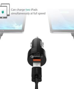 Aukey Car Charger With 36W Dual Quick Charge 2.0 Port & Usb-A To C Cable And .. 10 57 6b909dd0 b18a 421f b971 7cba6f9fa6ce