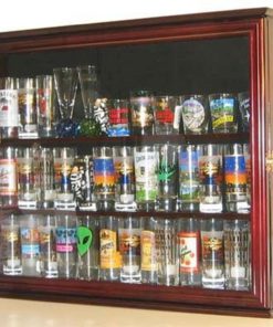 Wall Mounted Curio Cabinet / Sports Shot Glass Display Case Solid Wood Glass .. 3 57 6bd16ac7 3c97 410b b9b9 7378fe5f393e 1