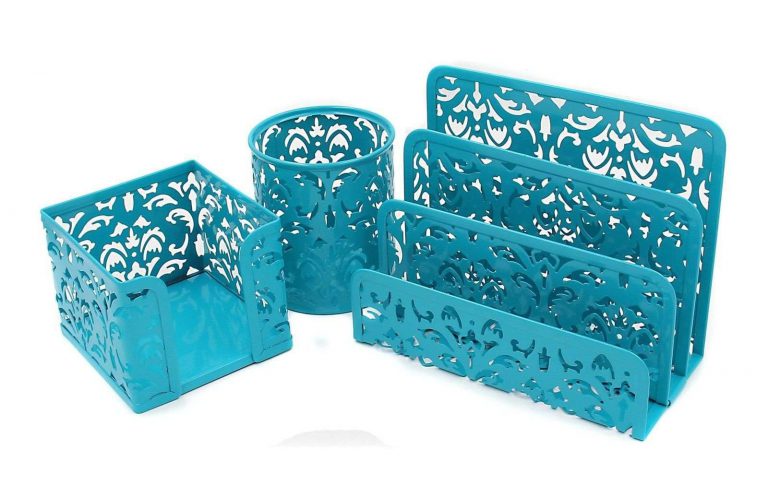 Easypag Carved Hollow Flower Pattern 3 In 1 Desk Organizer Executive Office S..