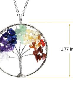 Amulet Tree Of Life Pendant Necklace. Wire Wrapped Crystal Chips Seven Chakra.. 7 57 6d25f677 4770 4ae8 a1f8 da3652813573