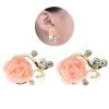 Rbenxia Girl Sweet Rose Rhinestone Pearl Eardrop Earring Stud Peach 2 57 6da0d035 fa5f 4402 9db0 1226c68b1272